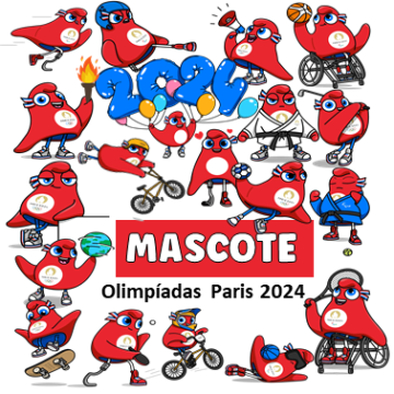 Kit Digital de Mascote das Olimpíadas 2024