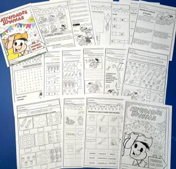Caderno de Atividades Juninas com a Turma da Mônica