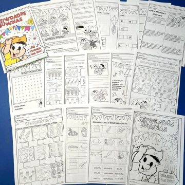 Caderno de Atividades Juninas com a Turma da Mônica