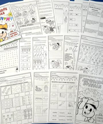 Caderno de Atividades Juninas com a Turma da Mônica