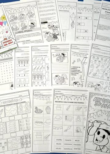 Caderno de Atividades Juninas com a Turma da Mônica