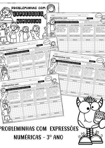 PROBLEMINHAS COM EXPRESSÕES NUMÉRICAS 3º ANO