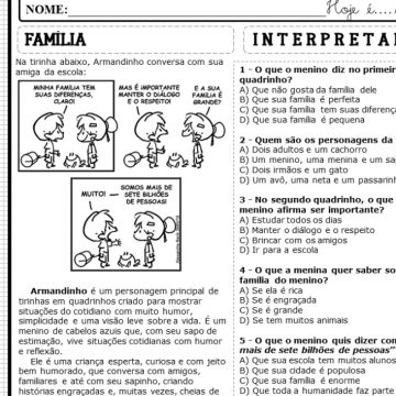 Atividades sobre Família para 4º e 5º ano