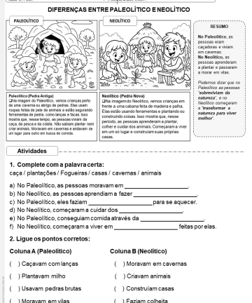 Diferenças entre paleolítico e neolítico