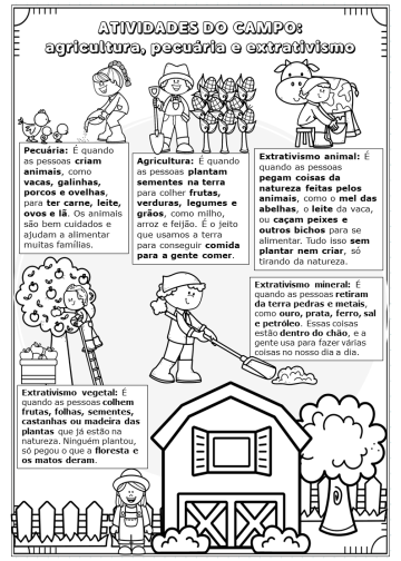 Atividades do Campo para 3º ano