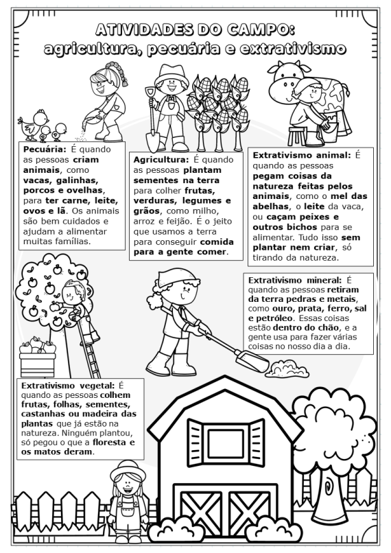 Atividades do Campo para 3º ano