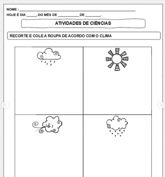 Fenômenos da Natureza - 1º ano