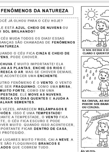 Fenômenos da Natureza - 1º ano