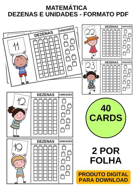 Dezenas e unidades - clubedasatividades.com.br