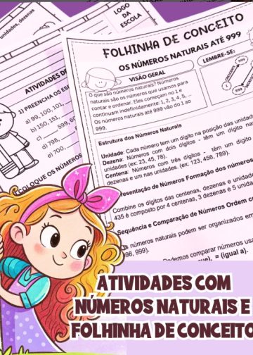 Atividades com Números Naturais e folhinha de conceito