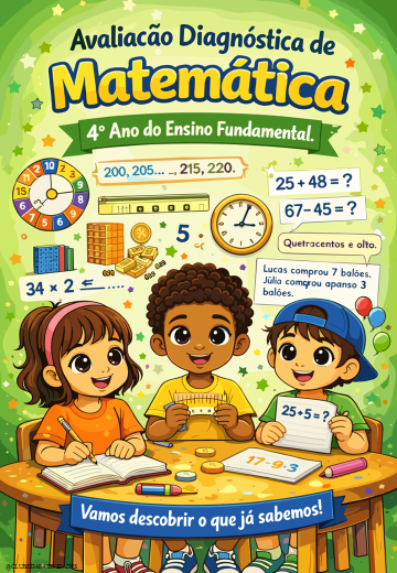 AVALIAÇÃO DIAGNÓSTICA DE MATEMÁTICA – 4º Ano do Ensino Fundamental AVALIAÇÃO DIAGNÓSTICA DE MATEMÁTICA - 4º Ano do Ensino Fundamental