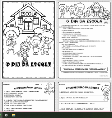 Dia da escola 1º e 2º ano