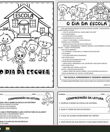 Dia da escola 1º e 2º ano