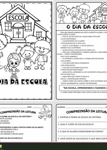 Dia da escola 1º e 2º ano