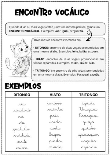 Encontro vocálico 4º ano