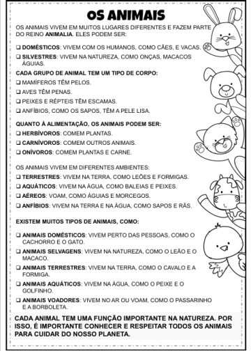 Os animais atividades 2º ano Os animais atividades 2º ano