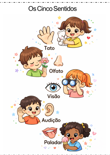 ATIVIDADES DOS CINCO SENTIDOS - 1º