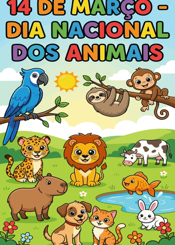 Atividades para o dia 14 de Março – Dia Nacional dos animais 14 de março dia nacional dos animais