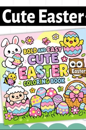 Páscoa Cute para colorir
