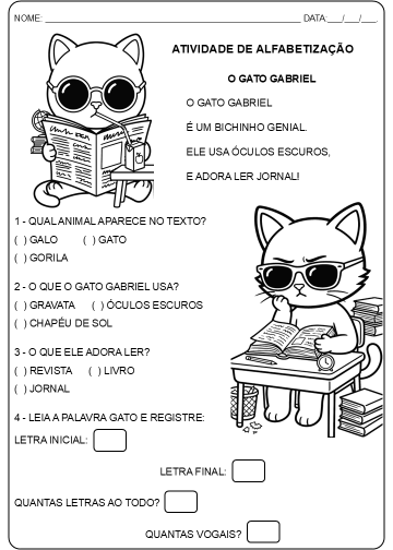 Atividade de Alfabetização Letra - G