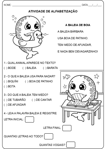 Atividade Alfabetização Letra – B