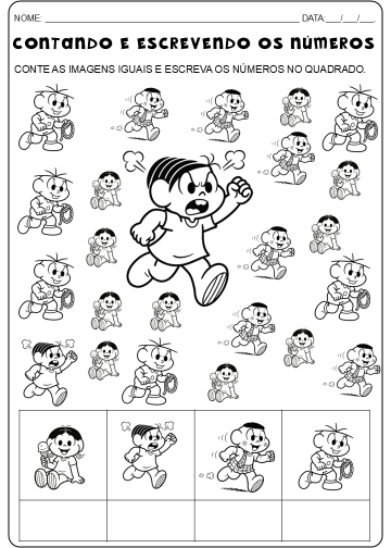 Contando e Escrevendo os Números Com a Turma da Mônica!