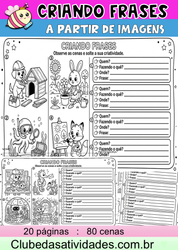 criando frases 1º e 2º ano