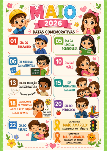 Calendário de Maio