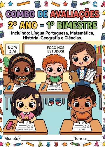 Combo de Avaliações 1° Bimestre – 2° Ano