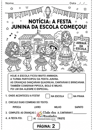 JORNAL DO ARRAIÁ - 2º ANO
