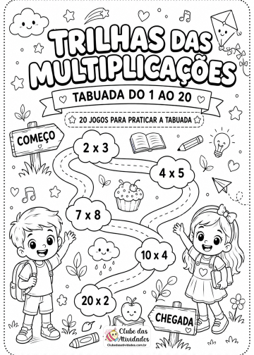 ATIVIDADE TRILHA DAS MULTIPLICAÇÕES ATIVIDADE TRILHA DAS MULTIPLICAÇÕES