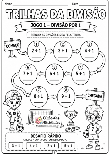 ATIVIDADE TRILHA DAS DIVISÕES
