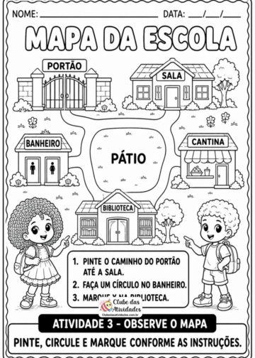 ATIVIDADE ESPAÇOS DA ESCOLA E DO BAIRRO – 1º ANO ATIVIDADE ESPAÇOS DA ESCOLA E DO BAIRRO - 1º ANO