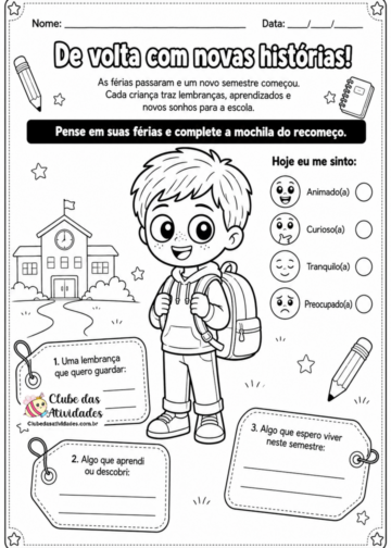 Atividade Interdisciplinar de Volta às Aulas — 3º Ano Atividade Interdisciplinar de Volta às Aulas — 3º Ano