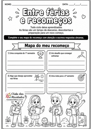 Atividade Interdisciplinar de Volta às Aulas — 5º Ano Atividade Interdisciplinar de Volta às Aulas — 5º Ano