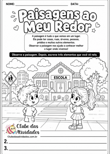 Atividade de Geografia — Paisagens ao Meu Redor 3° ano
