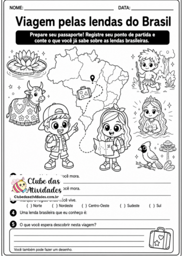 Atividades Lendas do Brasil - 3° ano