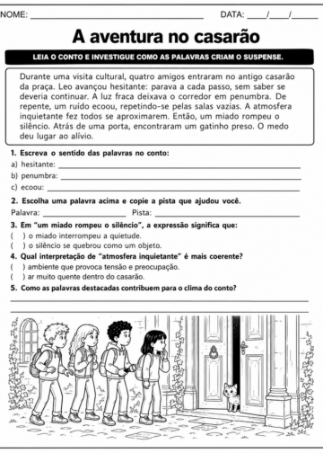 Atividades de Inferência – Língua Portuguesa – 5º Ano - BNCC EF35LP05 7