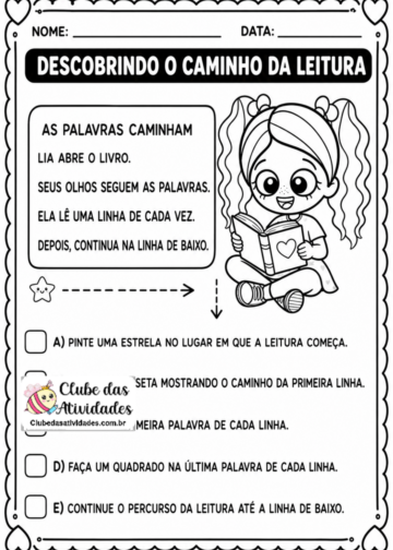 Atividade Leitura e Escrita na Ordem Certa Atividade Leitura e Escrita na Ordem Certa