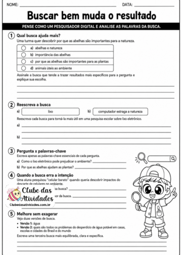 Atividade Pesquisa Digital e Fontes Confiáveis – Tecnologia e Inovação – 4º Ano Atividade Pesquisa Digital e Fontes Confiáveis – Tecnologia e Inovação – 4º Ano