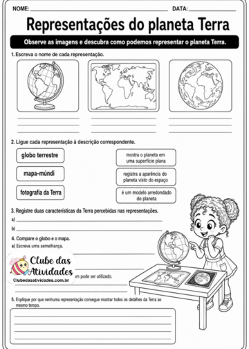 Atividade Características e representações da Terra – Ciências para o 3º ano Atividade Características e representações da Terra - Ciências para o 3º ano