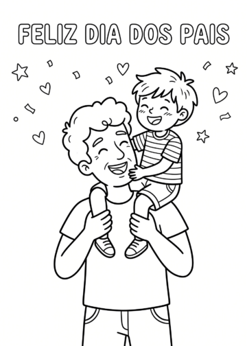 DESENHOS PARA COLORIR DO DIA DOS PAIS