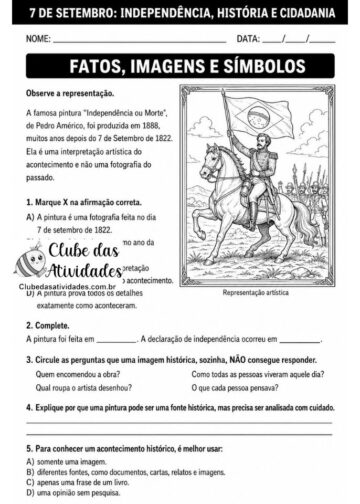 Atividades 7 de setembro para 5º E 6º ano Atividades 7 de setembro para 5 E 6 ano 1