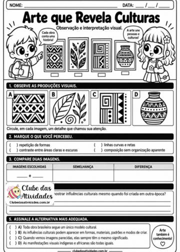 Matrizes Estéticas, Culturais e Materialidades – 4° Ano
