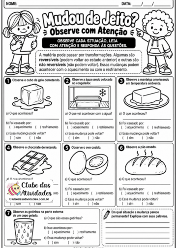 Transformou ou Não Transformou? – 4° Ano