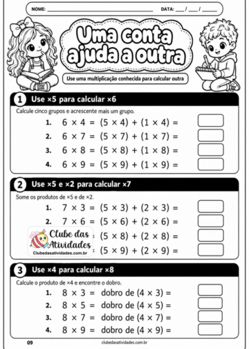 Atividades De Multiplicacao E Tabuada