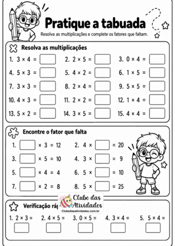 Atividades Multiplicacao Para Imprimir