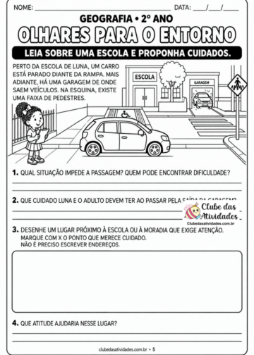 Cuidados no Trânsito e na Comunicação: Atividades de Geografia para o 2º Ano Cuidados no Trânsito e na Comunicação: Atividades de Geografia para o 2º Ano