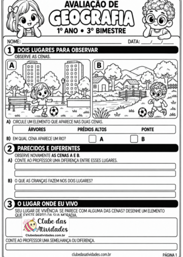 Avaliacao De Geografia Bimestre Ano